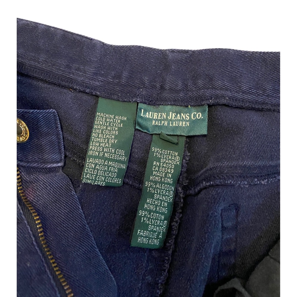 Lauren Jeans Co. Ralph Lauren Womens Size 10 High Rise Blue Indigo Preppy - Picture 6 of 12